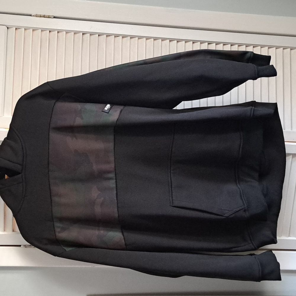 Black and camouflage hoodie